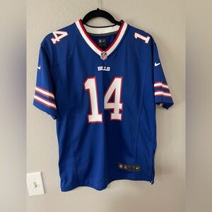 Nike Blue and Red - Bills - Jersey - Diggs - 14 - Youth Medium